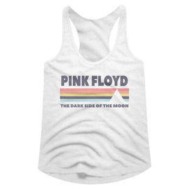 PINK FLOYD DSOTM LADIES SLIMFIT RACERBACK S T-Shirt in White