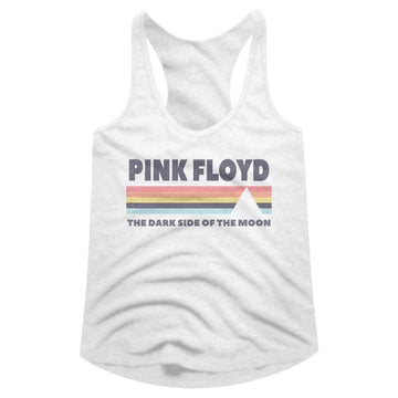 PINK FLOYD DSOTM LADIES SLIMFIT RACERBACK S T-Shirt in White