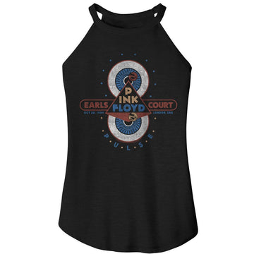 PINK FLOYD PULSE LADIES SLEEVELESS ROCKER TANK S T-Shirt in Black