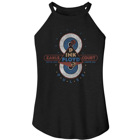 PINK FLOYD PULSE LADIES SLEEVELESS ROCKER TANK S T-Shirt in Black