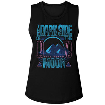 PINK FLOYD THE DARK SIDE LADIES MUSCLE TANK S T-Shirt in Black