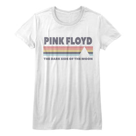 PINK FLOYD DSOTM LADIES S T-Shirt in White