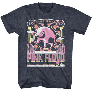 PINK FLOYD ANIMALS TOUR 1977 S T-Shirt in NAVY Heather