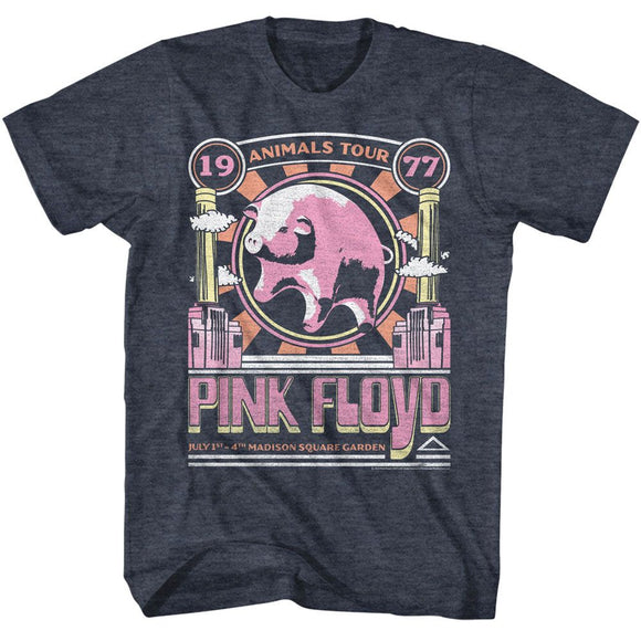 PINK FLOYD ANIMALS TOUR 1977 S T-Shirt in NAVY Heather