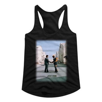 PINK FLOYD WYWH FADE LADIES SLIMFIT RACERBACK S T-Shirt in Black