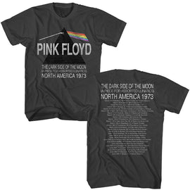 PINK FLOYD NORTH AMERICA 1973 2 SIDES ***F&B*** S T-Shirt in Smoke