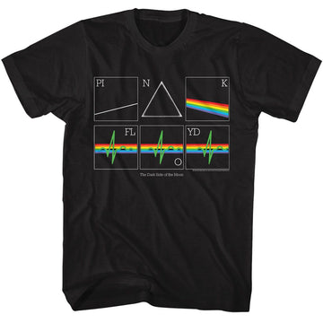 PINK FLOYD DSOTM HEARTBEAT PRISM S T-Shirt in Black
