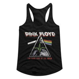 PINK FLOYD MOON LADIES SLIMFIT RACERBACK S T-Shirt in Black