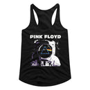 PINK FLOYD MOON LADIES SLIMFIT RACERBACK S T-Shirt in Black