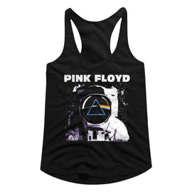PINK FLOYD MOON LADIES SLIMFIT RACERBACK S T-Shirt in Black