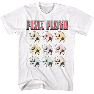 PINK FLOYD MULTI COLOR PIG BABIES S T-Shirt in White