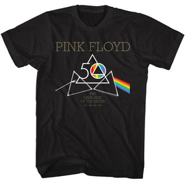 PINK FLOYD 50TH TRIANGLES S T-Shirt in Black