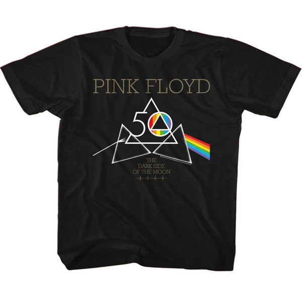 Pink Floyd 50th Triangles Black Toddler T-Shirt