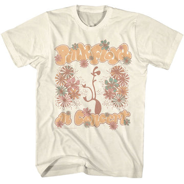 PINK FLOYD FLORAL LUNGS S T-Shirt in Natural