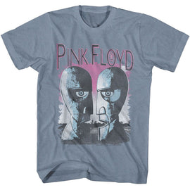 PINK FLOYD DIVISION BELL HEADS S T-Shirt in Indigo Heather