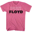 PINK FLOYD PINK WHITE OUTLINE S T-Shirt in Retro PINK Heather