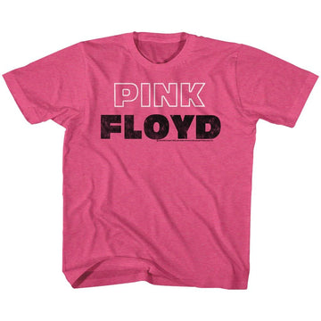 PINK FLOYD PINK WHITE OUTLINE TODDLER 2T T-Shirt in Vintage HOT PINK