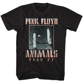 PINK FLOYD ANIMALS TOUR 77 S T-Shirt in Black