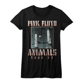 PINK FLOYD ANIMALS TOUR 77 LADIES S T-Shirt in Black