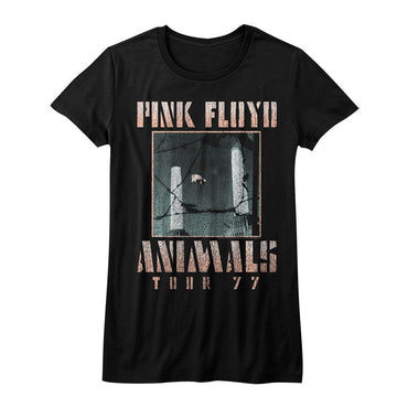 PINK FLOYD ANIMALS TOUR 77 LADIES S T-Shirt in Black