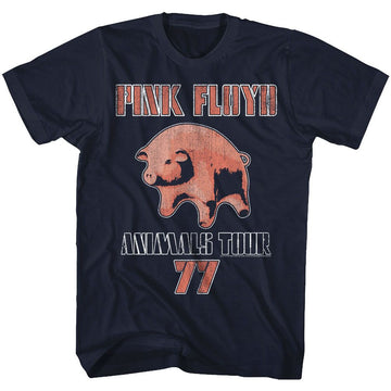 PINK FLOYD TOUR 77 S T-Shirt in NAVY