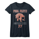 PINK FLOYD TOUR 77 LADIES S T-Shirt in NAVY Heather