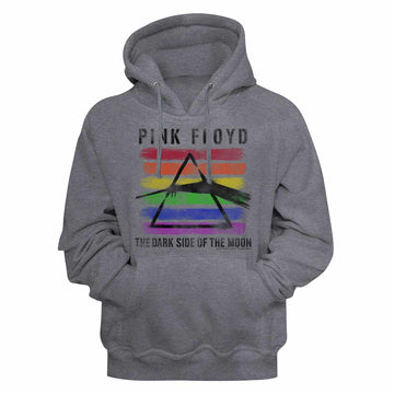 Pink Floyd Blk Light Gunmetal Heather Adult Hooded Sweatshirt