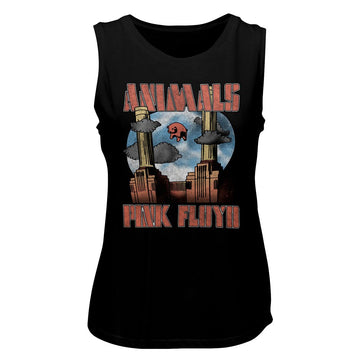 PINK FLOYD ANIMALS LADIES MUSCLE TANK S T-Shirt in Black
