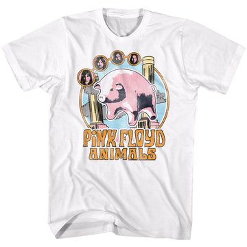 PINK FLOYD CIRCLE PIG S T-Shirt in White
