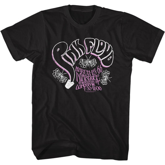 PINK FLOYD BUTTERFLIES S T-Shirt in Black