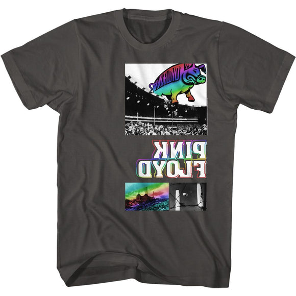 PINK FLOYD THREE PART CHEST S T-Shirt in Smoke