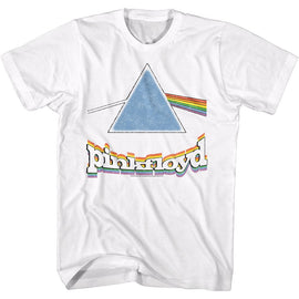 PINK FLOYD RAINBOW PRISM W/LOGO S T-Shirt in White