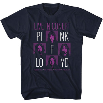 PINK FLOYD LIVE IN CONCERT S T-Shirt in NAVY