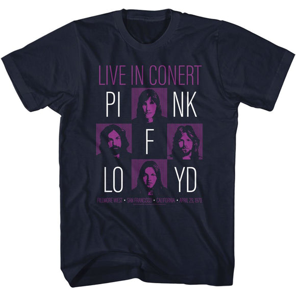 PINK FLOYD LIVE IN CONCERT S T-Shirt in NAVY