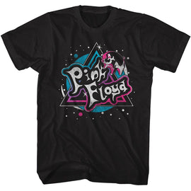 PINK FLOYD FLYING PIG BLUE PINK S T-Shirt in Black
