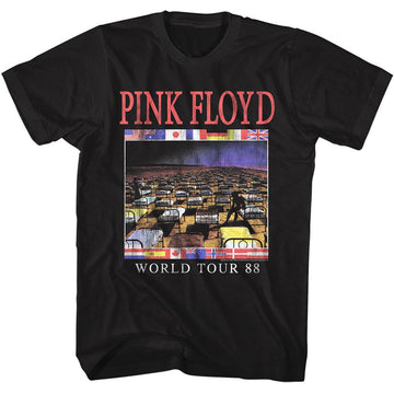PINK FLOYD WORLD TOUR 88 S T-Shirt in Black
