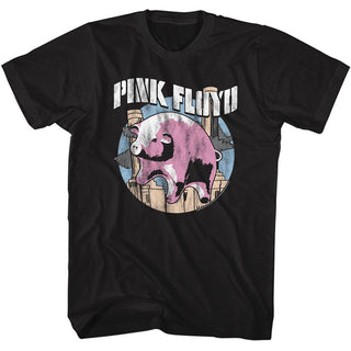 Pink Floyd Pink Floyd Flying Pig Adult T-Shirts
