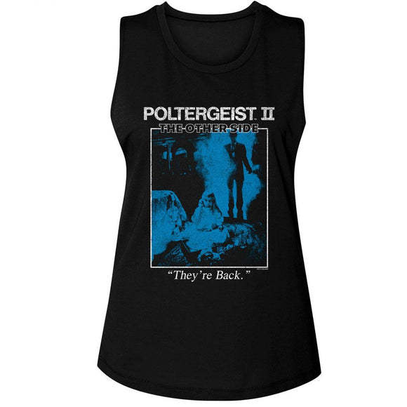 POLTERGEIST THEYRE BACK POSTER LADIES MUSCLE TANK S T-Shirt in Black