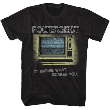POLTERGEIST IT KNOWS WHAT SCARES YOU S T-Shirt in Black