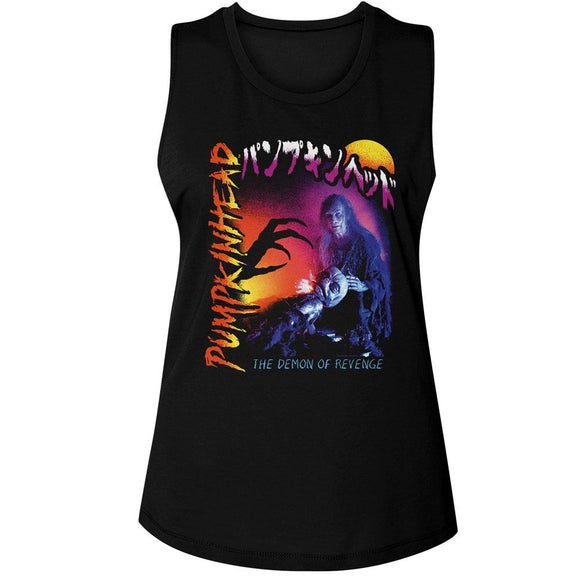 PUMPKINHEAD DEMON OF REVENGE LADIES MUSCLE TANK S T-Shirt in Black