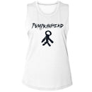 PUMPKINHEAD CHARM AND LOGO LADIES MUSCLE TANK S T-Shirt in White
