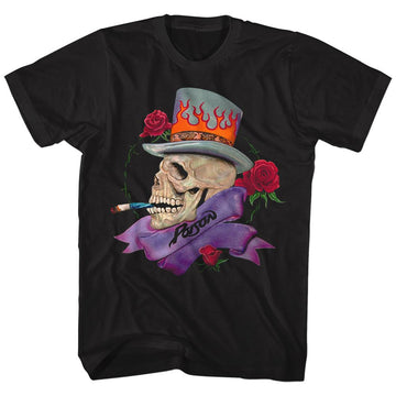 POISON SKULL SMOKIN S T-Shirt in Black