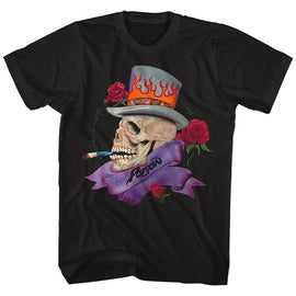 POISON SKULL SMOKIN S T-Shirt in Black