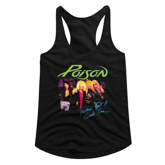 POISON NOTHIN BUT A GOOD TIME S T-Shirt in Black