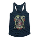 POISON IN WE TRUST MIDNIGHT NAVY LADIES RACERBACK S T-Shirt in Black