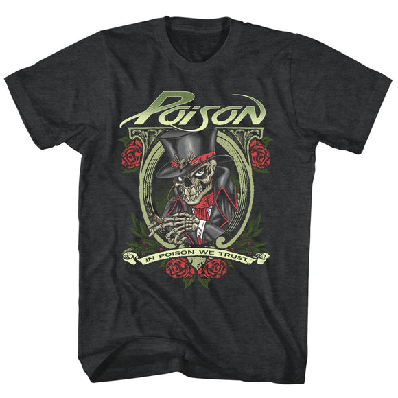 POISON IN WE TRUST S T-Shirt in Black Heather