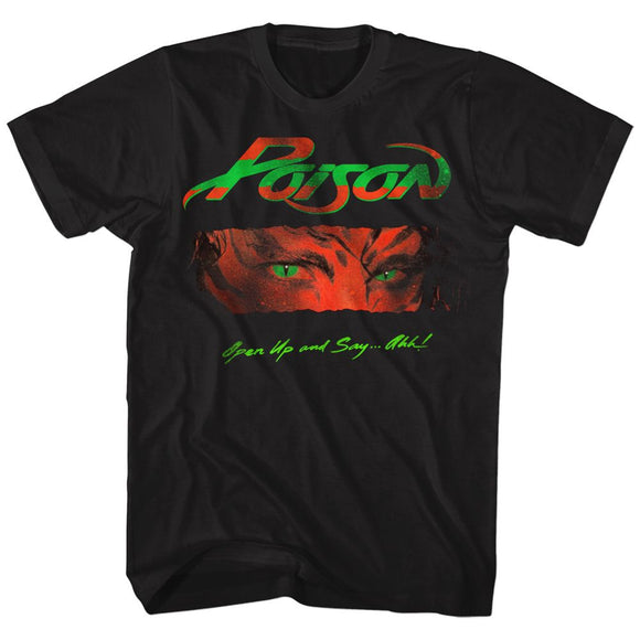 POISON OPEN UP AND SAY AHH S T-Shirt in Black