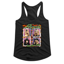 POISON SQUARES LADIES RACERBACK S T-Shirt in Black