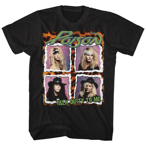 POISON SQUARES S T-Shirt in Black