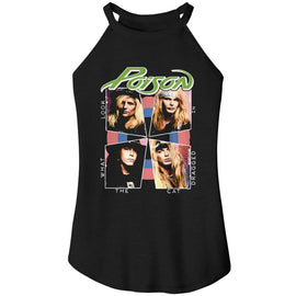POISON CAT DRAGGED IN LADIES SLEEVELESS ROCKER TANK T-Shirt in Black